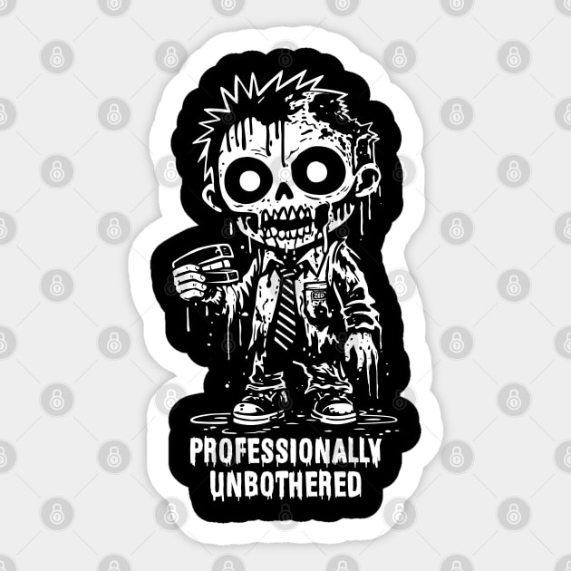 PROFESSIONALLY UNBOTHERED Sticker by artslaves
